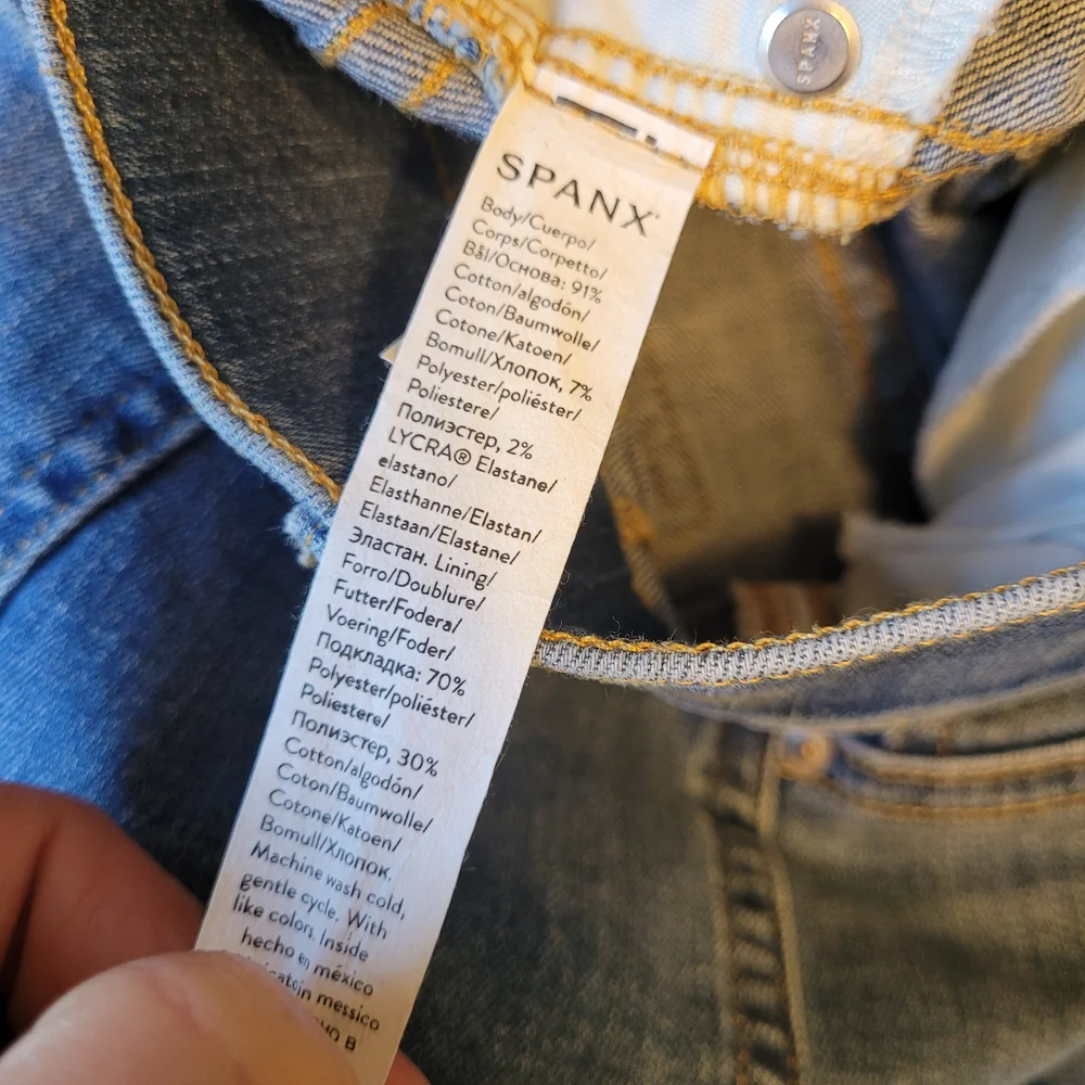 SPANX Seamed Front Wide Leg Vintage Indigo Jeans